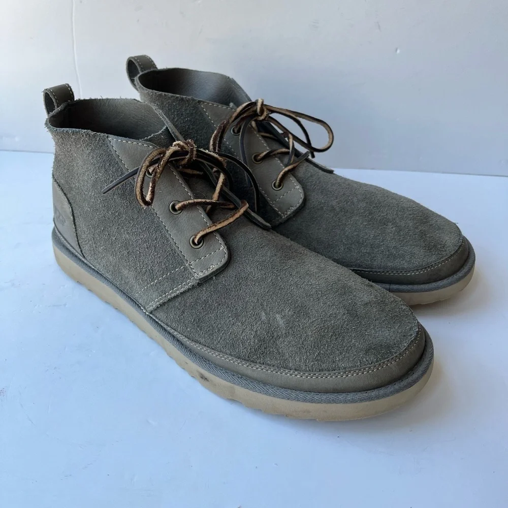 UGG Mens Gray Suede Leather Boot Neumel Size 13